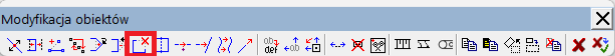 Widok palety modyfikacji obiektów Widok palety modyfikacji obiektów
