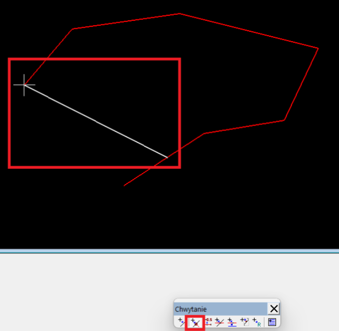 Widok palety chwytania i okna grafiki Widok palety chwytania i okna grafiki
