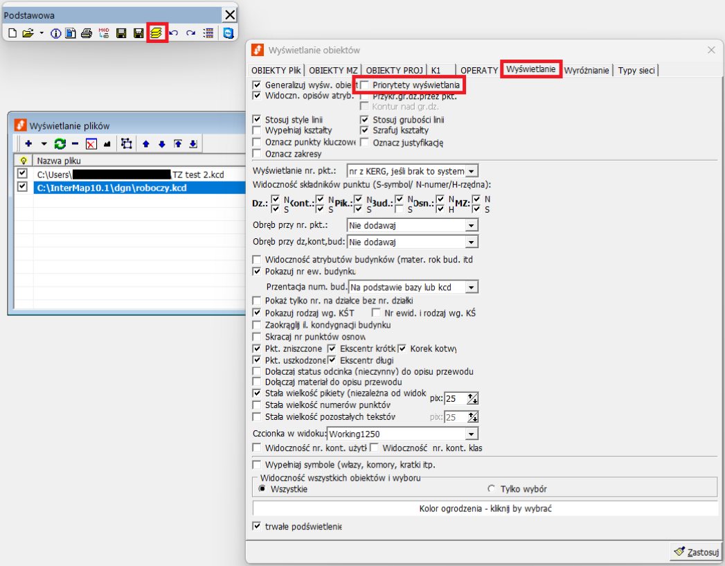 Widok okna wyświetlania plików i wyświetlania obiektów Widok okna wyświetlania plików i wyświetlania obiektów