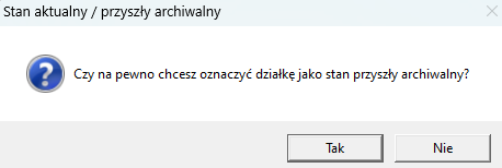 Widok okna komunikatu Widok okna komunikatu