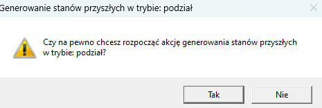 Widok okna komunikatu Widok okna komunikatu
