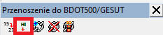 Widok panelu 'Przenoszenie do BDOT500/GESUT Widok panelu 'Przenoszenie do BDOT500/GESUT