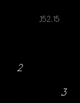 Widok okna grafiki z zaznaczoną rzędną na wybranym obiekcie Widok okna grafiki z zaznaczoną rzędną na wybranym obiekcie