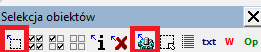 Widok palety 'Selekcja obiektów' Widok palety 'Selekcja obiektów'