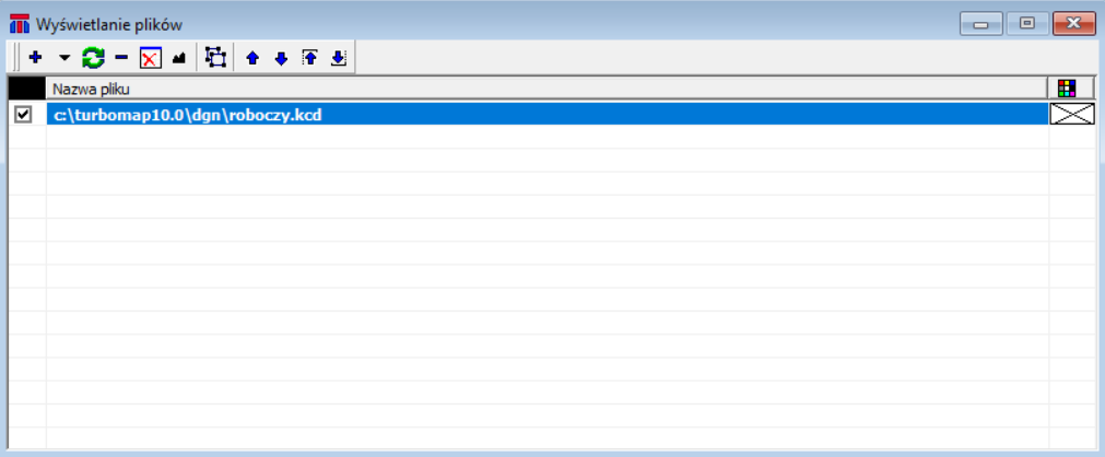 Widok okna 'Wyświetlanie plików' Widok okna 'Wyświetlanie plików'