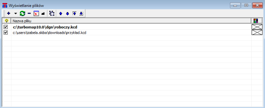 Widok okna 'Wyświetlanie plików' Widok okna 'Wyświetlanie plików'