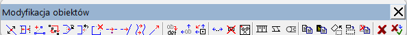 Widok palety 'Modyfikacja obiektów' Widok palety 'Modyfikacja obiektów'