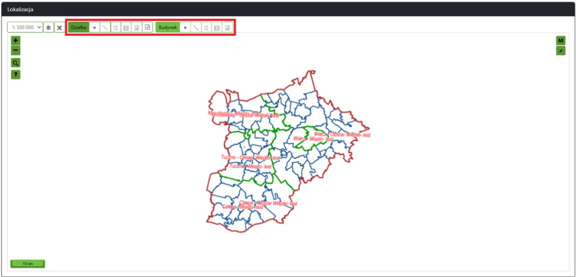 Widok okna lokalizacji Widok okna lokalizacji
