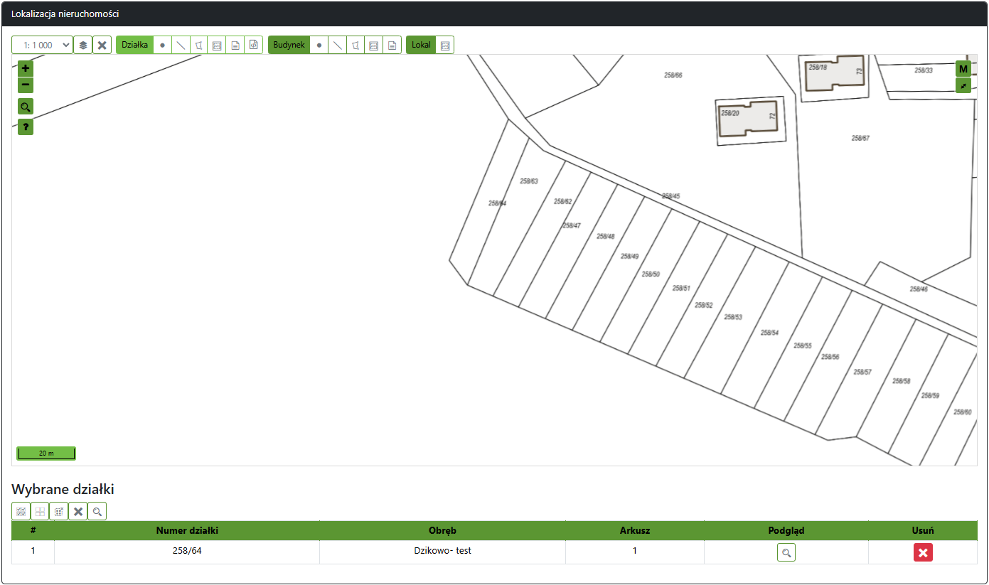 Widok części wniosku o udzielenie bonifikaty Widok części wniosku o udzielenie bonifikaty
