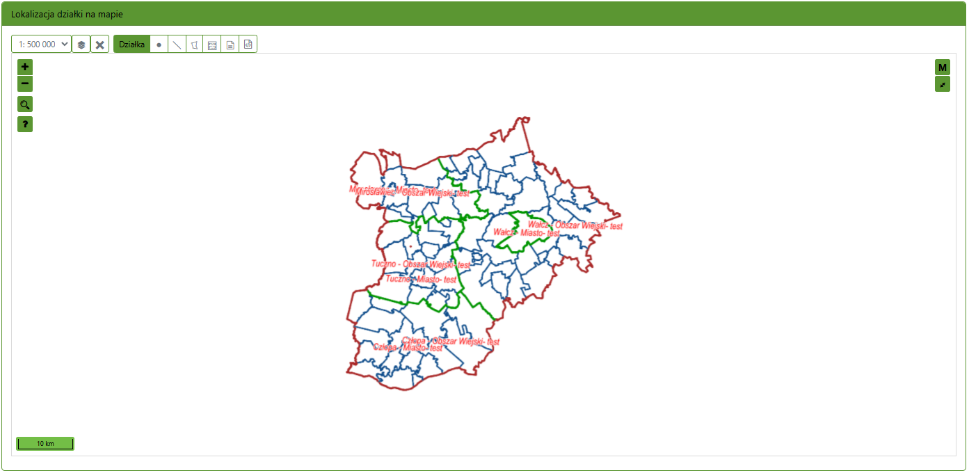 Widok okna do wskazania lokalizacji Widok okna do wskazania lokalizacji