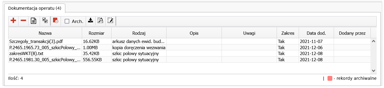 Widok okna dokumentacji cyfrowej Widok okna dokumentacji cyfrowej