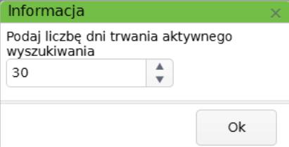 Widok okna z informacją Widok okna z informacją