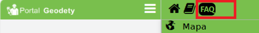 Widok miejsca w którym znajduje się ikonka FAQ Widok miejsca w którym znajduje się ikonka FAQ