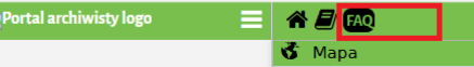 Widok miejsca w którym znajduje się ikonka FAQ Widok miejsca w którym znajduje się ikonka FAQ