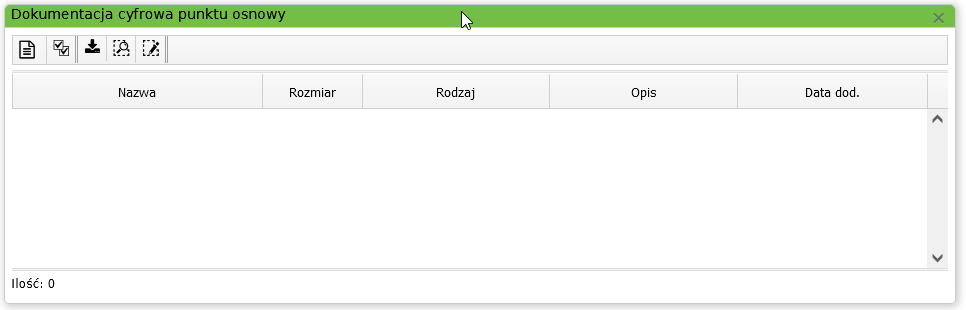 Widok okna dokumentacji cyfrowej Widok okna dokumentacji cyfrowej
