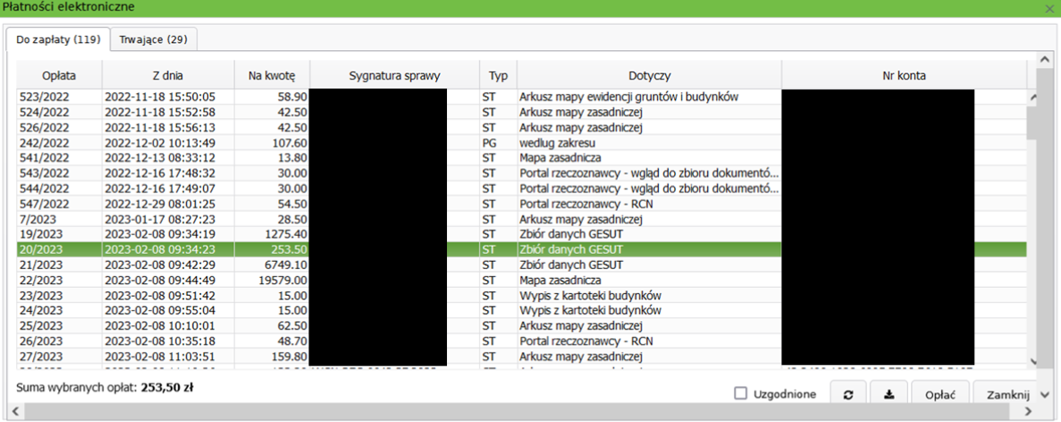 Widok okna płatności elektronicznych do zapłaty Widok okna płatności elektronicznych do zapłaty
