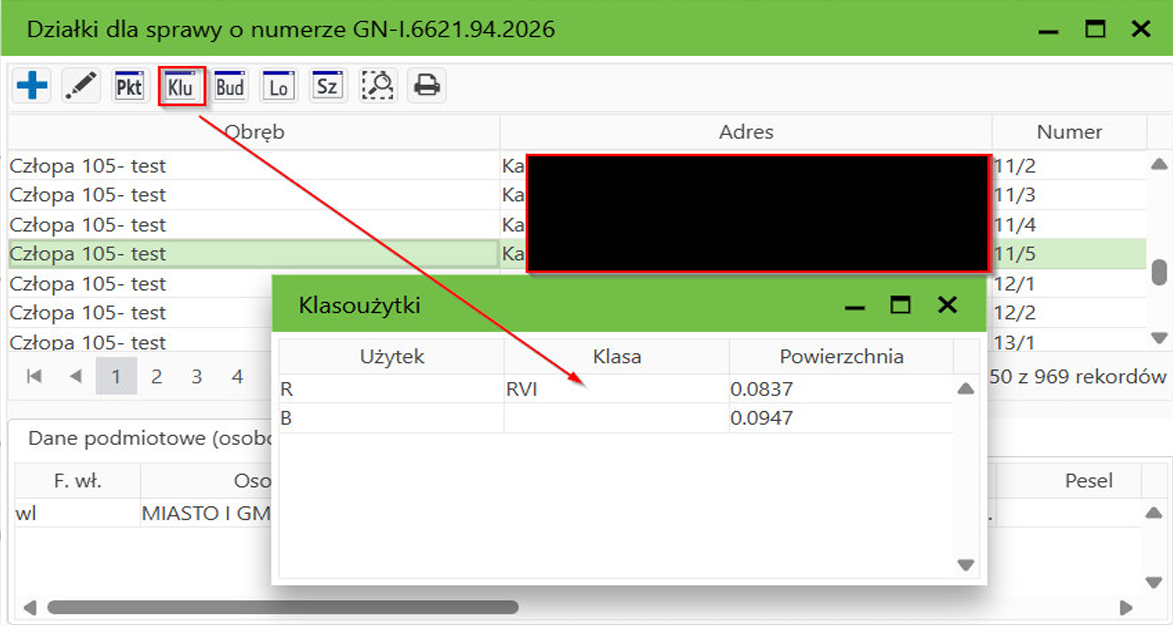 Widok okna z Klasoużytkami