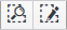 Ikona lupy oraz ikona długopisu do wrysowania