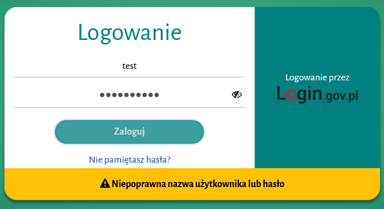 Widok okna logowania z polem wpisywania nazwy użytkownika Widok okna logowania z polem wpisywania nazwy użytkownika