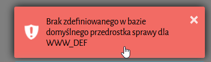 Widok błędu pojawiającego się na ekranie Widok błędu pojawiającego się na ekranie